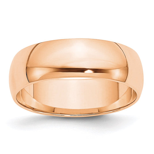 Solid 10K Yellow Gold Rose Gold 6mm Light Weight Half Round Men's/Women's Wedding Band Ring Size 4