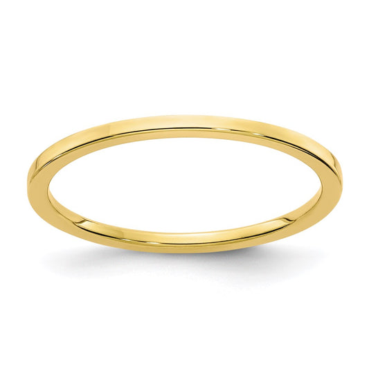 10K Gold 1.2mm Flat Stackable Men's / Ladies Wedding Band Ring