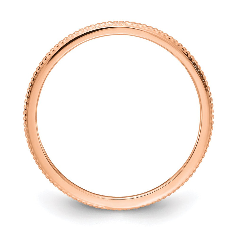 10k rose gold 1 2mm bead stackable band 1stk18 120r 4 5