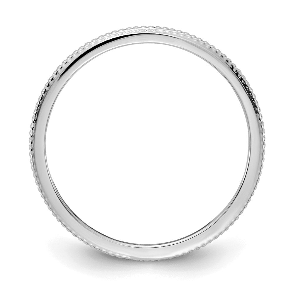 10k white gold 1 2mm bead stackable band 1stk18 120w 6 5