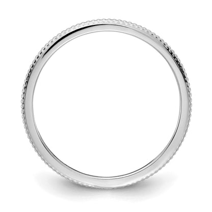 10k white gold 1 2mm bead stackable band 1stk18 120w 6 5