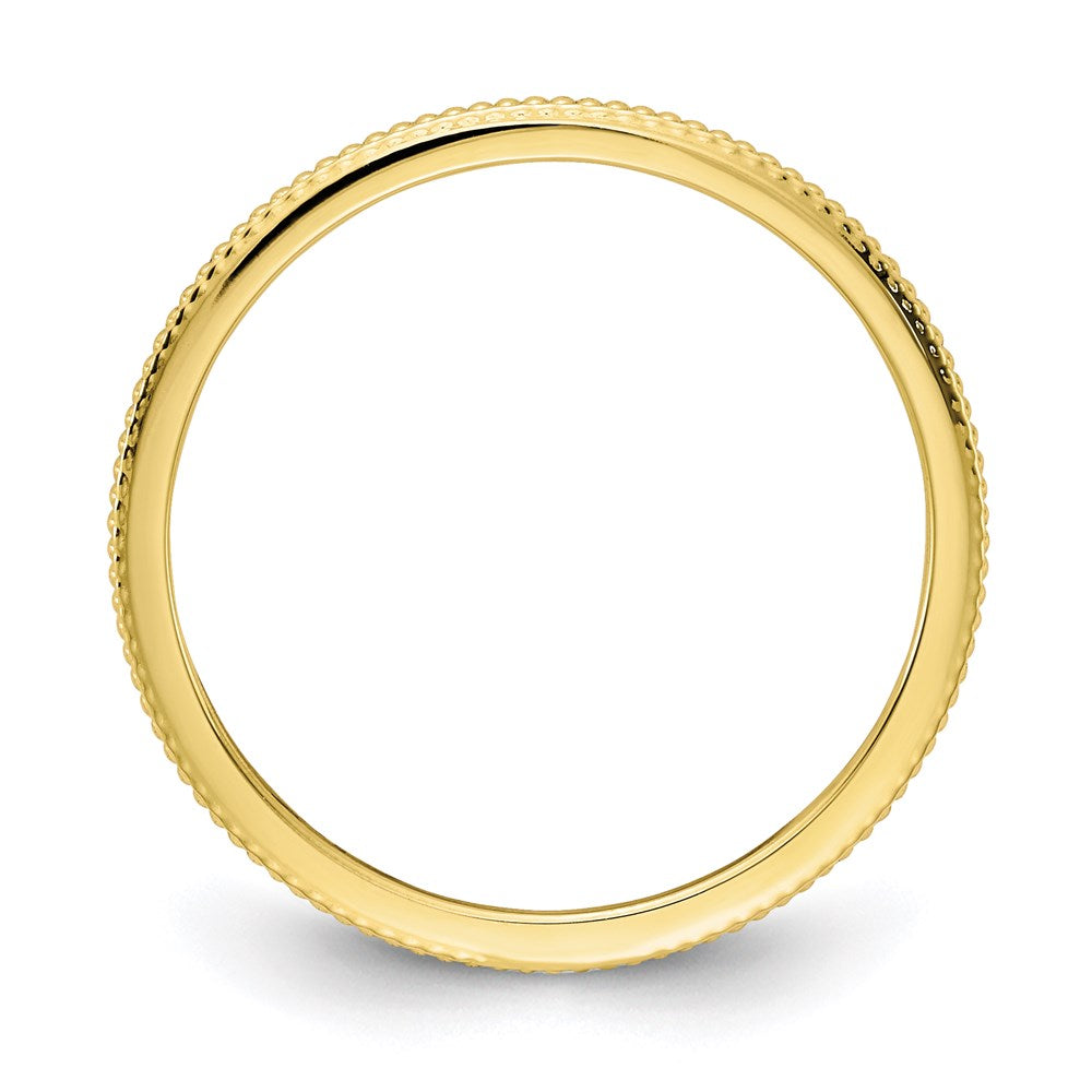 10k gold 1 2mm bead stackable band 1stk18 120y 5