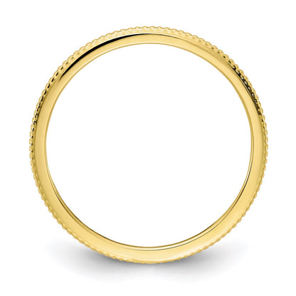 10k gold 1 2mm bead stackable band 1stk18 120y 5