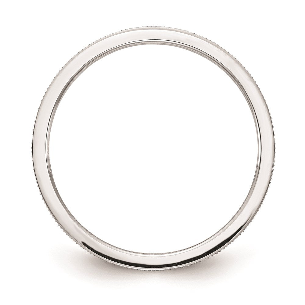 10k white gold 1 2mm line pattern stackable band 1stk21 120w 7 5