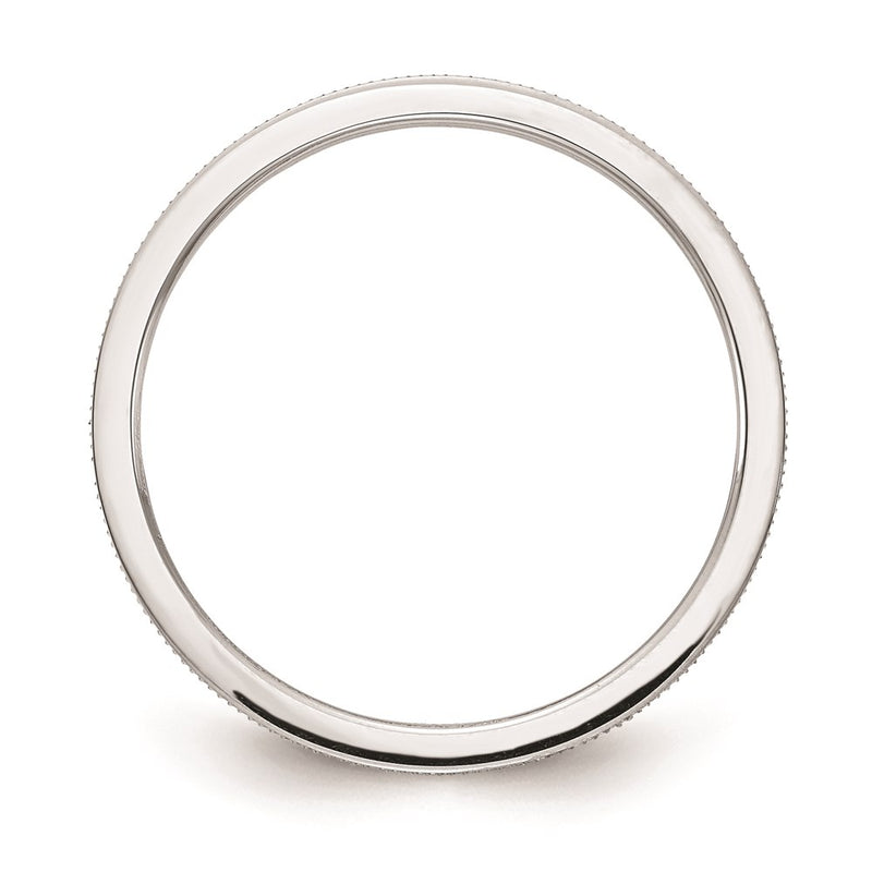10k white gold 1 2mm line pattern stackable band 1stk21 120w 7 5