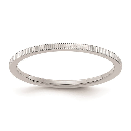 10k white gold 1 2mm line pattern stackable band 1stk21 120w 5 5