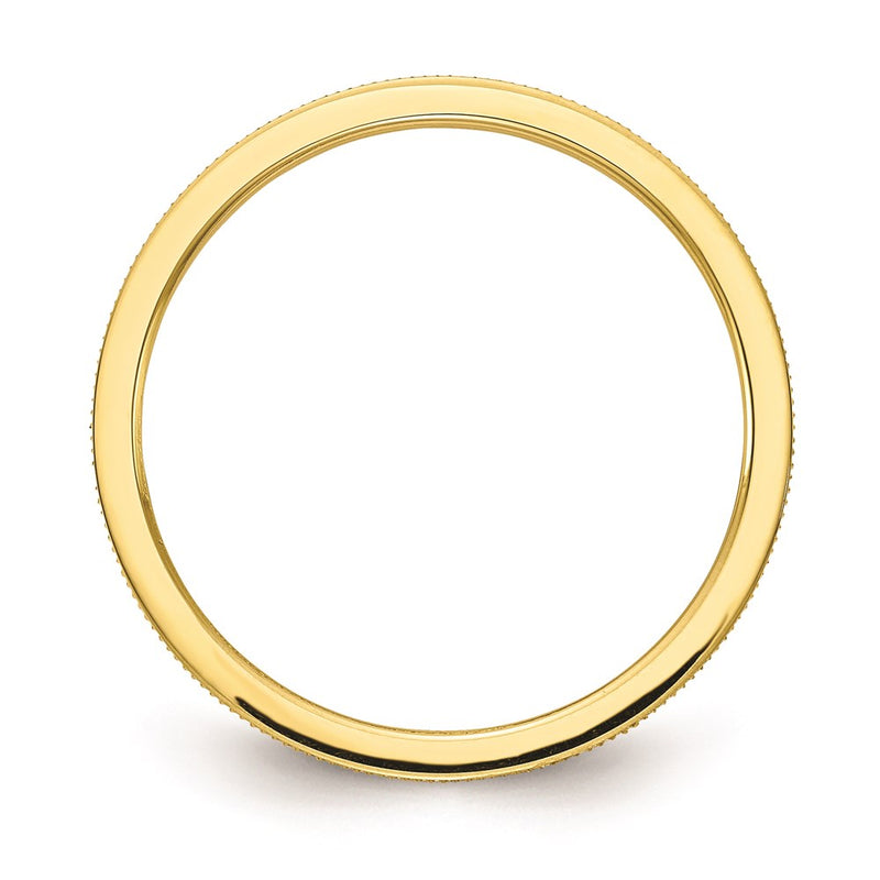 10k gold 1 2mm lind pattern stackable band 1stk21 120y 10