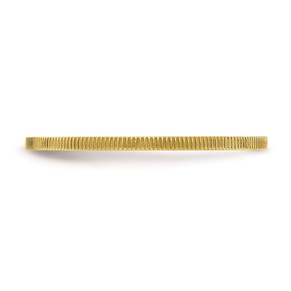 10k gold 1 2mm lind pattern stackable band 1stk21 120y 8