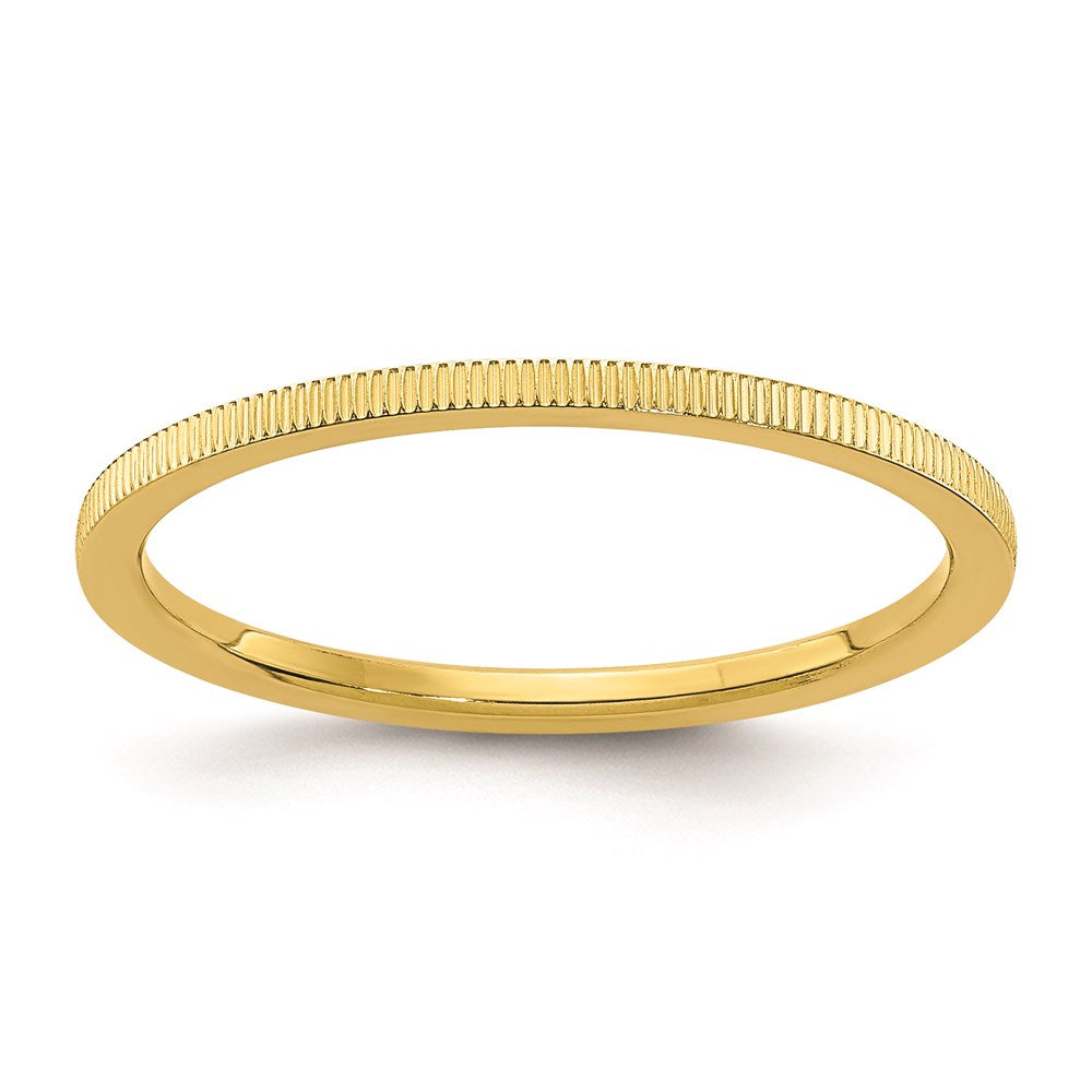 10k gold 1 2mm lind pattern stackable band 1stk21 120y 8