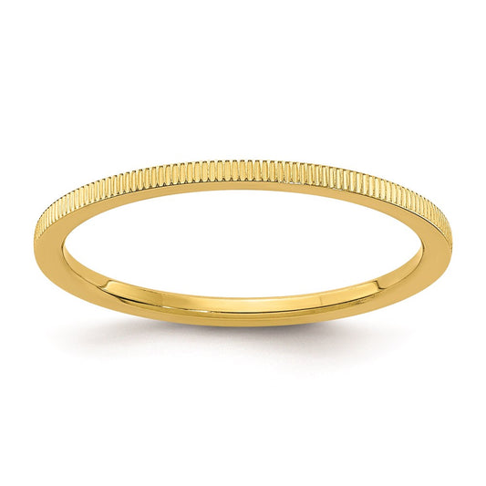 10k gold 1 2mm lind pattern stackable band 1stk21 120y 6