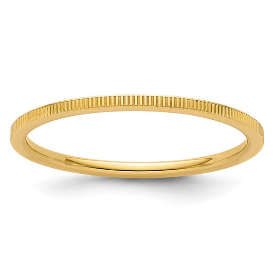 10K Gold 1.2mm Lind Pattern Stackable Band