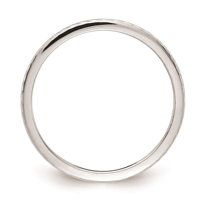 10k white gold 1 2mm twisted wire pattern stackable band 1stk22 120w 8 5