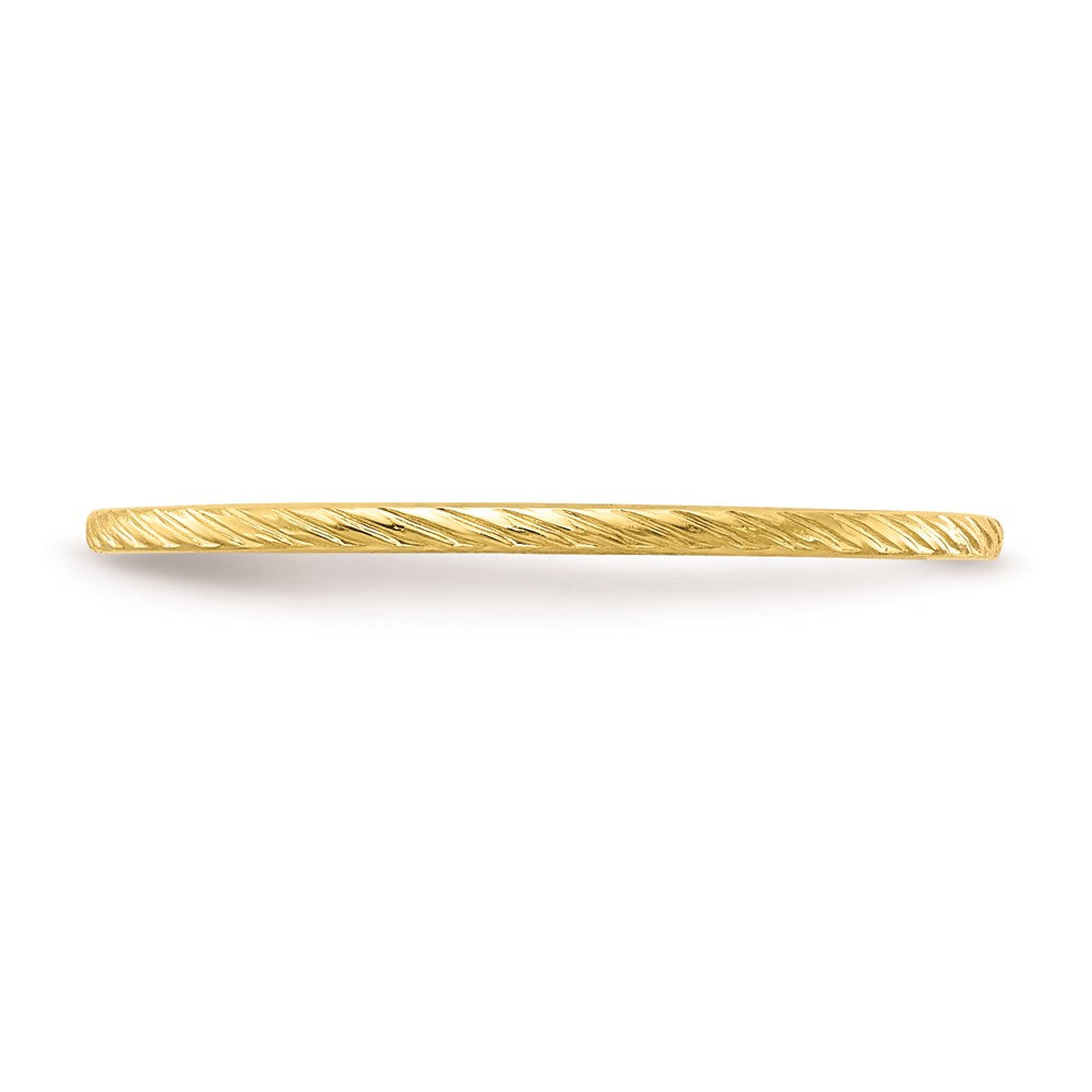 10k gold 1 2mm twisted wire pattern stackable band 1stk22 120y 5