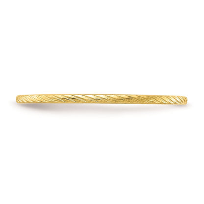 10k gold 1 2mm twisted wire pattern stackable band 1stk22 120y 5