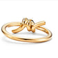 Designer Inspired Natural Diamond Knot Ring in 14K Yellow Rose or White Gold