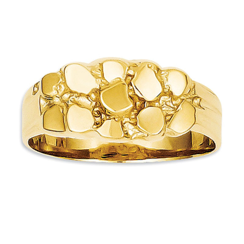 Ladies' Nugget Ring in Solid 14K Gold