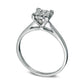 0.10 CT. T.W. Natural Diamond Square Cluster Promise Ring in Solid 10K White Gold