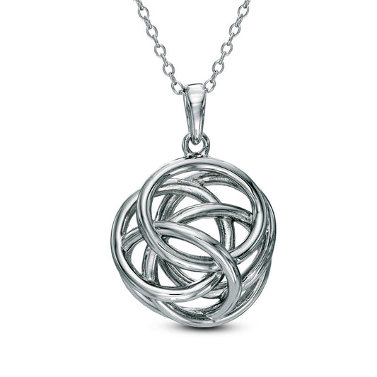 Wire Knot Pendant in Sterling Silver