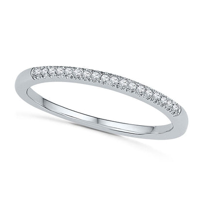 0.33 CT. T.W. Enhanced Black and White Natural Diamond Frame Bridal Engagement Ring Set in Solid 10K White Gold