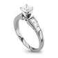 1.0 CT. T.W. Asscher-Cut Natural Diamond Engagement Ring in Solid 14K White Gold