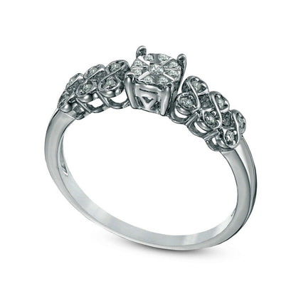 0.10 CT. T.W. Natural Diamond Infinity Promise Ring in Sterling Silver