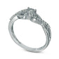 0.10 CT. T.W. Natural Diamond Split Shank Promise Ring in Solid 10K White Gold
