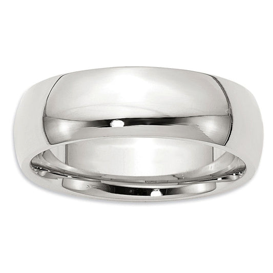 Men's 7.0mm Comfort Fit Wedding Band in Sterling Silver