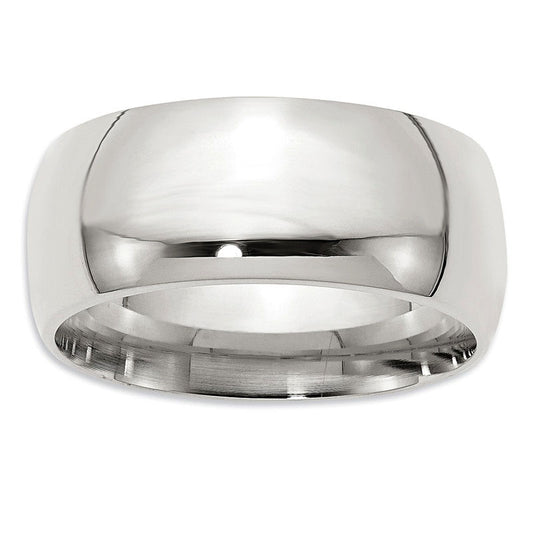 Men's 10.0mm Comfort Fit Wedding Band in Sterling Silver