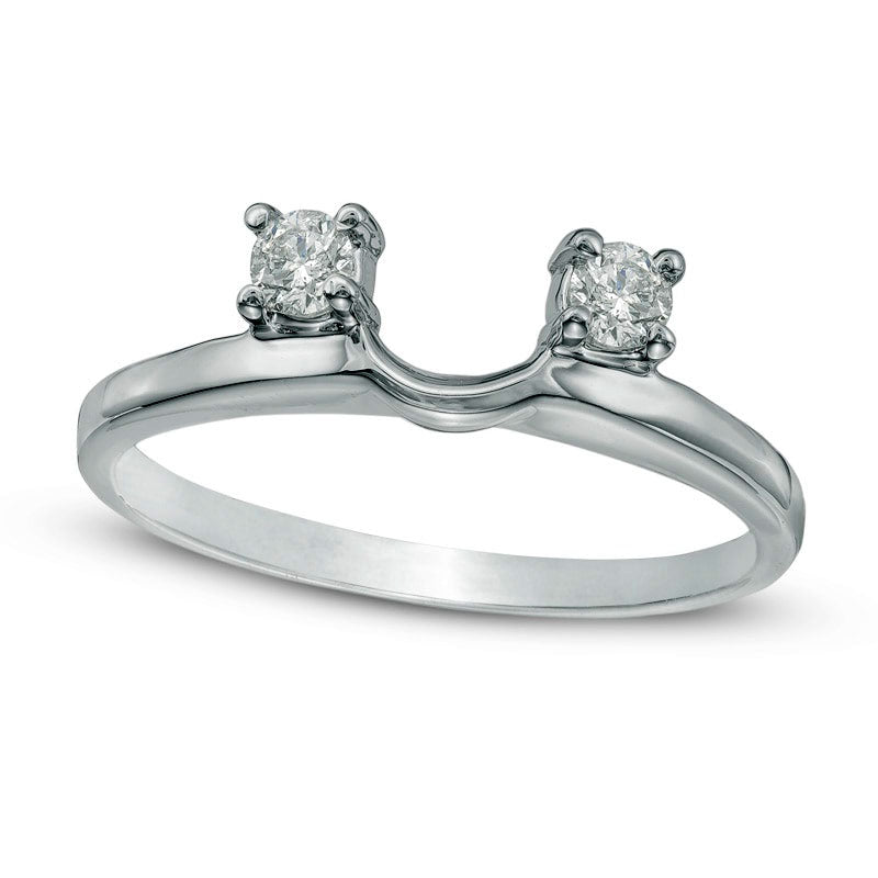 0.20 CT. T.W. Natural Clarity Enhanced Diamond Solitaire Enhancer in Solid 14K White Gold