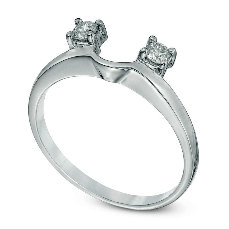 0.20 CT. T.W. Natural Clarity Enhanced Diamond Solitaire Enhancer in Solid 14K White Gold