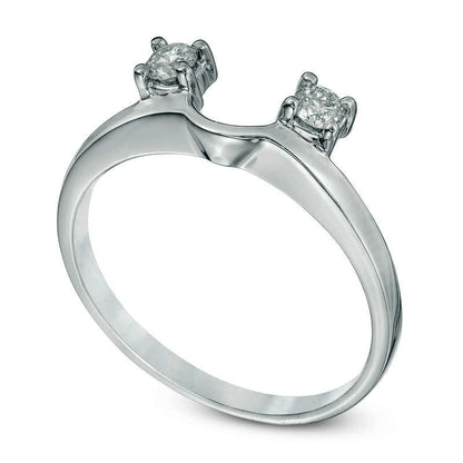 0.20 CT. T.W. Natural Clarity Enhanced Diamond Solitaire Enhancer in Solid 14K White Gold