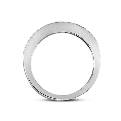 0.25 CT. T.W. Natural Diamond Antique Vintage-Style Wedding Band in Solid 14K White Gold (I/SI2)