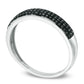 Men's 0.20 CT. T.W. Enhanced Black Natural Diamond Band in Solid 10K White Gold