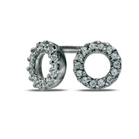 0.1 CT. T.W. Diamond Circle Stud Earrings in Sterling Silver