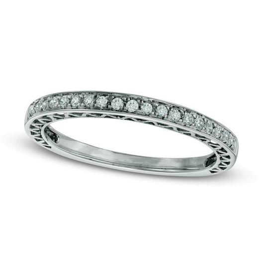 0.17 CT. T.W. Natural Diamond Anniversary Band in Solid 10K White Gold