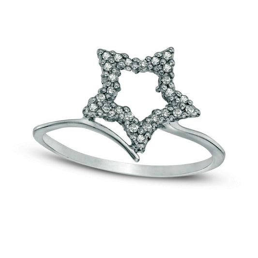 0.10 CT. T.W. Natural Diamond Star Ring in Sterling Silver