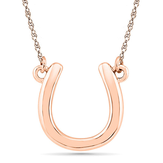 Horseshoe Necklace in 10K Rose Gold