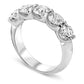 2.5 CT. T.W. Natural Diamond Bold Five Stone Anniversary Band in Solid 14K White Gold