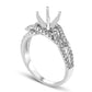 0.50 CT. T.W. Natural Diamond Loose Braid Semi-Mount in Solid 18K White Gold