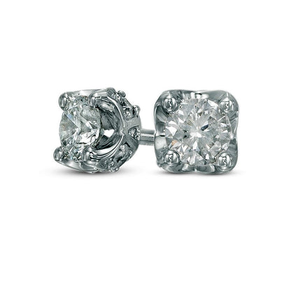 0.38 CT. T.W. Diamond Stud Earrings in 10K White Gold