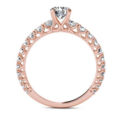 1.0 CT. T.W. Natural Diamond Engagement Ring in Solid 14K Rose Gold