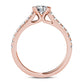 0.75 CT. T.W. Natural Diamond Engagement Ring in Solid 14K Rose Gold