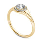 0.50 CT. T.W. Natural Diamond Frame Engagement Ring in Solid 14K Gold
