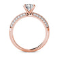 0.75 CT. T.W. Natural Diamond Antique Vintage-Style Engagement Ring in Solid 14K Rose Gold