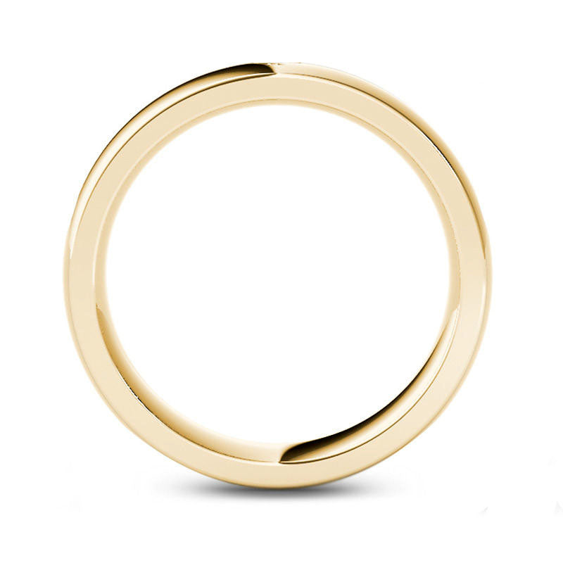 Men's 0.13 CT. T.W. Natural Diamond Five Stone Milgrain Groove Wedding Band in Solid 14K Gold