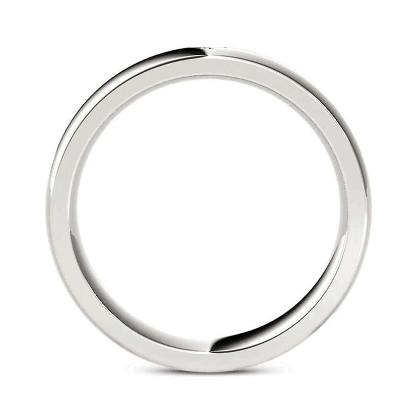Men's 0.13 CT. T.W. Natural Diamond Five Stone Milgrain Groove Wedding Band in Solid 14K White Gold