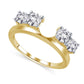 1.0 CT. T.W. Natural Clarity Enhanced Diamond Four Stone Solitaire Enhancer in Solid 14K Gold
