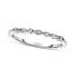 0.13 CT. T.W. Marquise and Round Natural Diamond Alternating Anniversary Band in Solid 14K White Gold