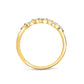 0.13 CT. T.W. Marquise and Round Natural Diamond Alternating Anniversary Band in Solid 14K Gold