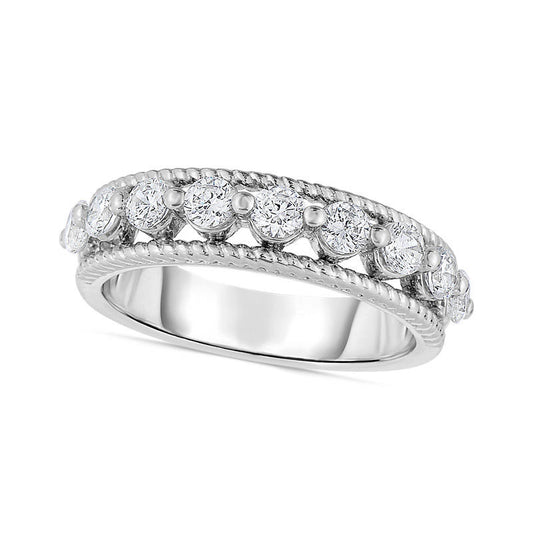 0.25 CT. T.W. Natural Diamond Anniversary Band in Solid 14K White Gold